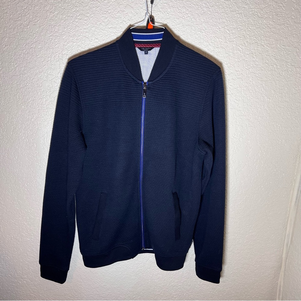 Ted Baker Blue Zip Cardigan - Size 3 - Good Condition